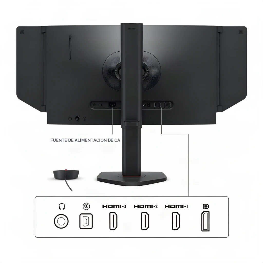 BenQ Monitor ZOWIE XL2546X+ 24 pulgadas Gaming negro - ajuste ergonómico = altura 155 mm, inclinación -5°/+35°, giro ±45° |