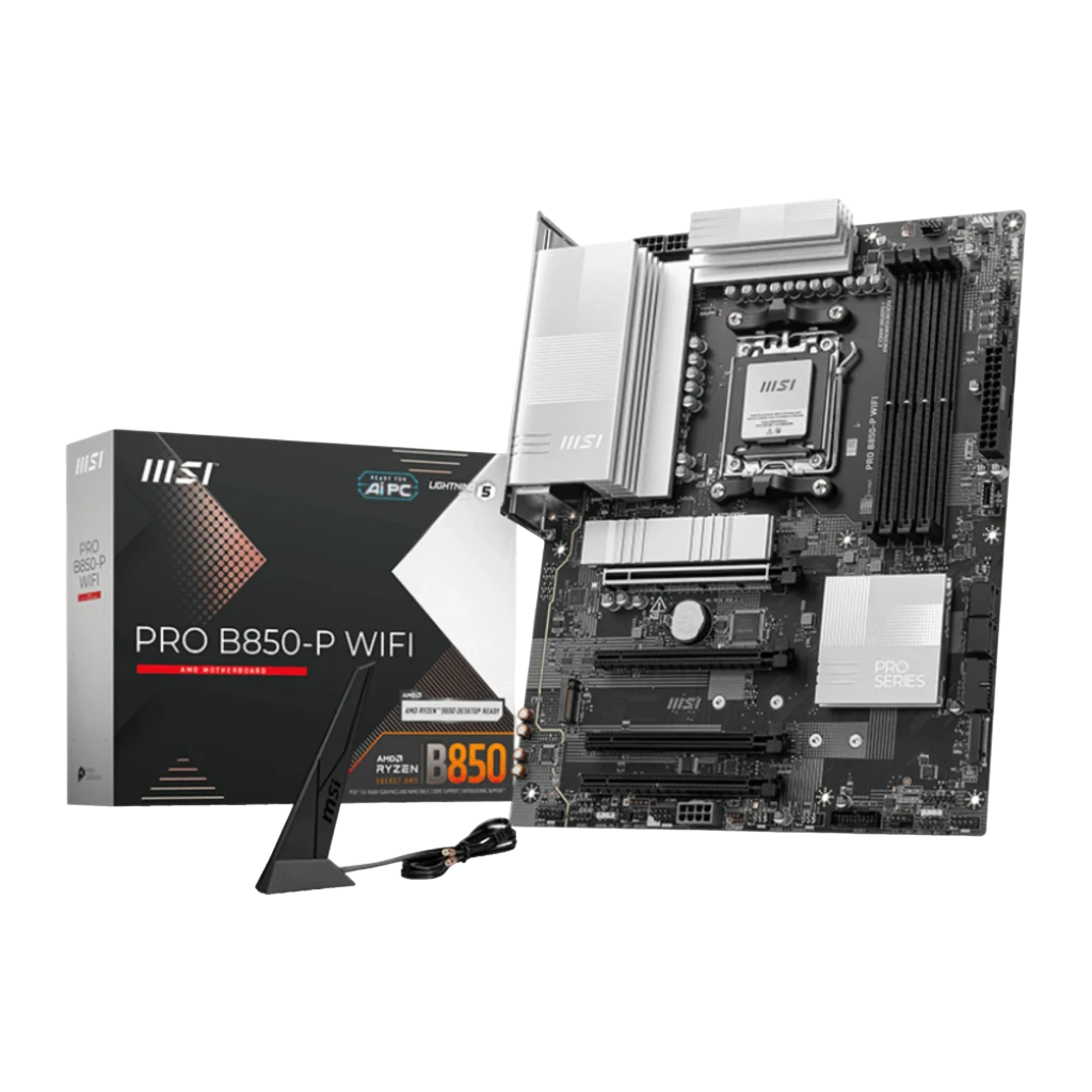 MSI Placa base PRO B850-P WiFi negro - vista principal