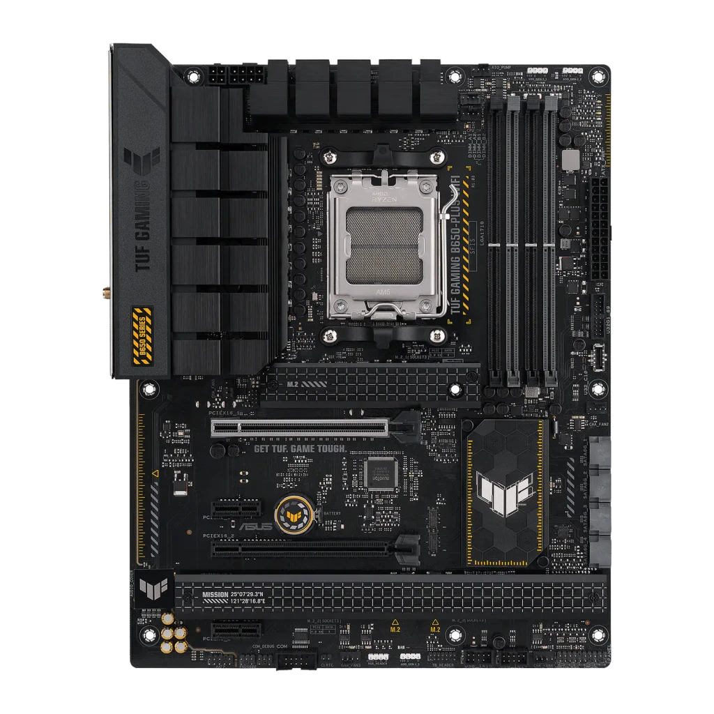 ASUS Placa base TUF Gaming B650-Plus WiFi Socket AM5 ATX preto y laranja - detalhe
