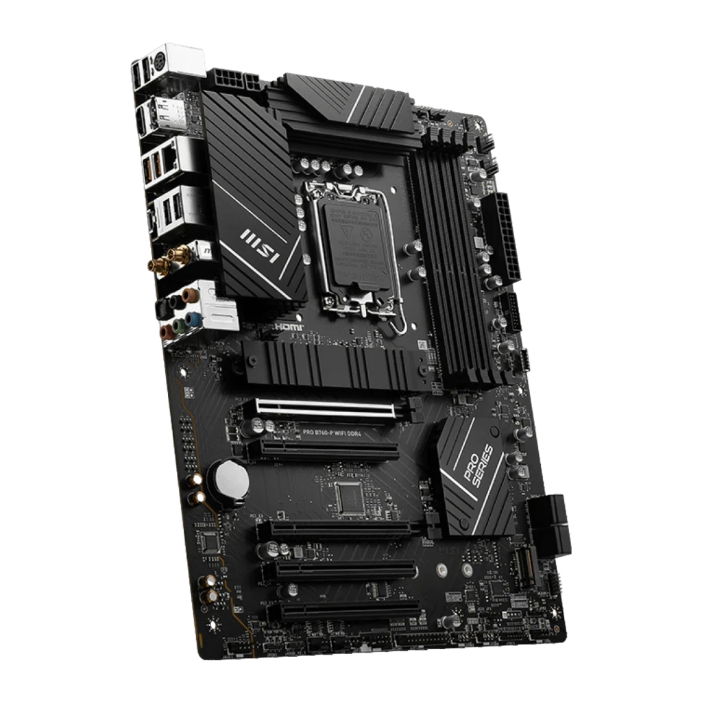 MSI Placa base PRO B760-P WiFi DDR4 - tipo de memoria RAM = DDR4 (4 ranuras DIMM, hasta 128 GB, doble canal)