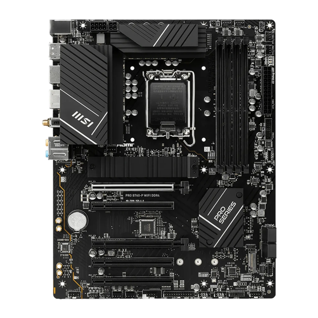 MSI Placa base PRO B760-P WiFi DDR4 - socket de procesador = LGA 1700 | solo es compatible con procesadores