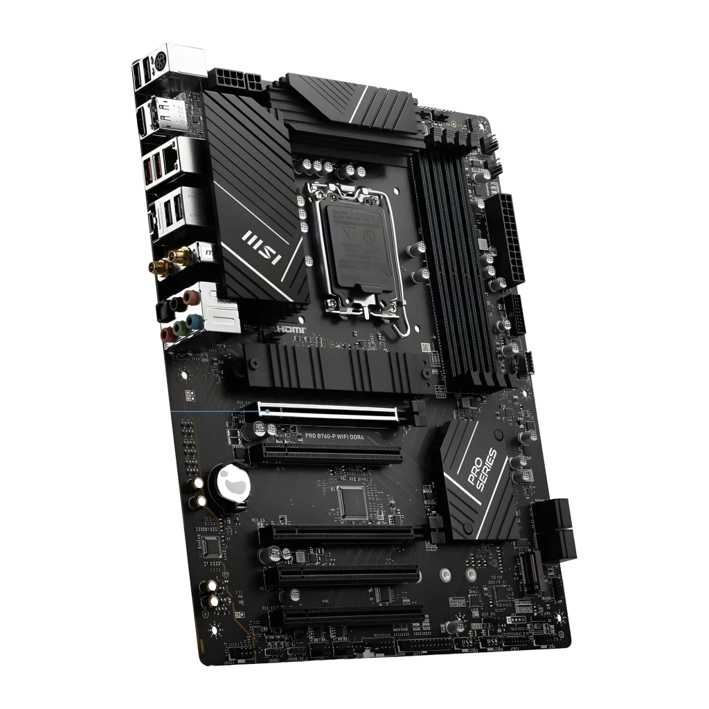 MSI Placa base PRO B760-P WiFi DDR4 - ranura principal = PCIe 4.0 x16 (completa) | suficiente para tarjetas