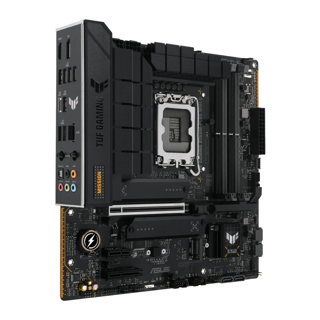 ASUS Placa base TUF Gaming B760M-Plus WiFi II negro - tipo de memoria = DDR5, 4 ranuras, hasta 192 GB | la placa solo acepta