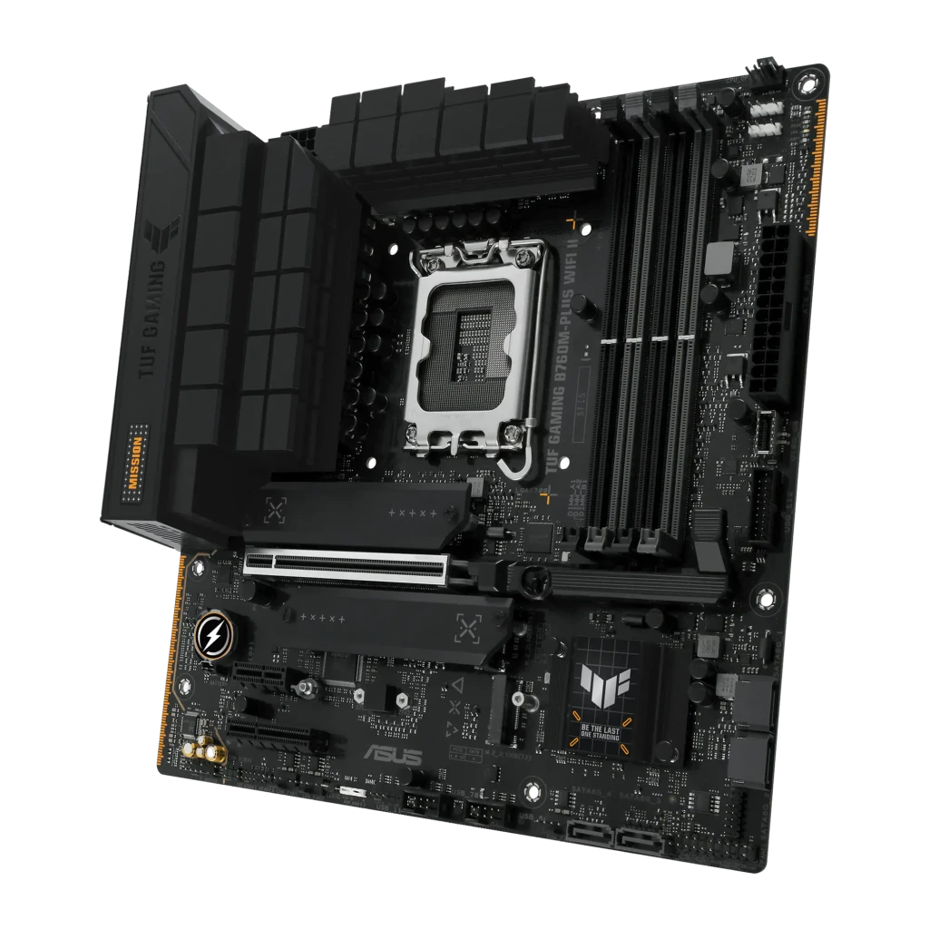 ASUS Placa base TUF Gaming B760M-Plus WiFi II negro - factor de forma = Micro ATX (244 x 244 mm) | cabe en cajas mATX y ATX