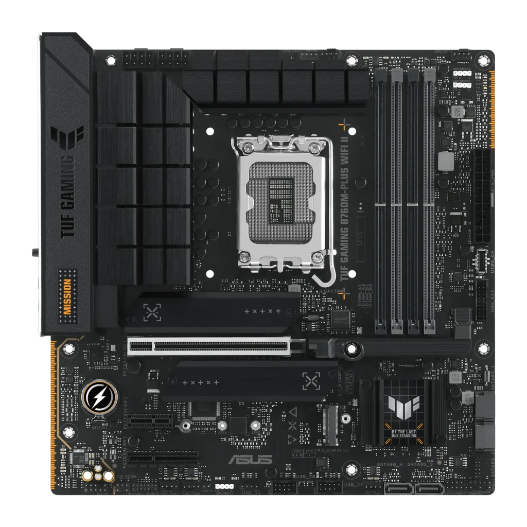 ASUS Placa base TUF Gaming B760M-Plus WiFi II negro - socket de procesador = LGA 1700 | determina qué procesadores Intel de