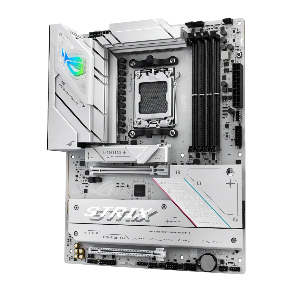 ASUS Placa base ROG STRIX B850-A Gaming WiFi blanco - socket AM5 + chipset B850 = compatible con AMD Ryzen 7000, 8000 y 9000