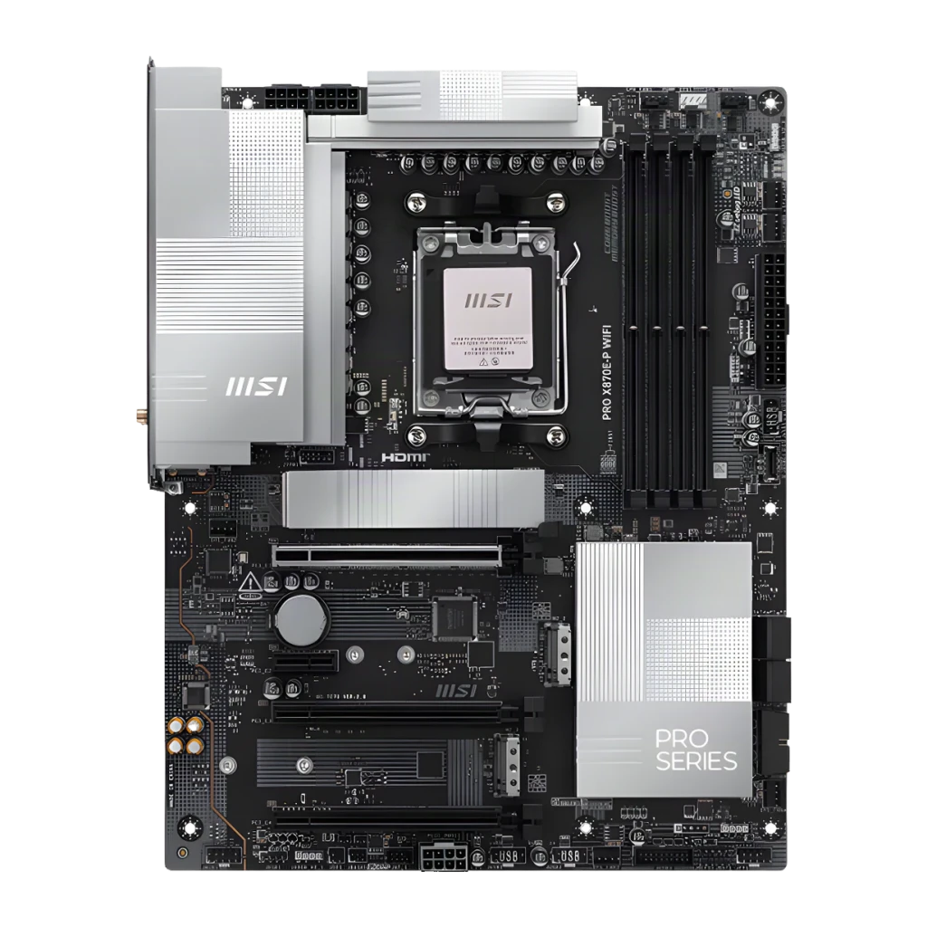 MSI Placa base Pro X870E-P WiFi ATX Socket AM5 negro - socket de procesador = Zócalo AM5 | solo funciona con procesadores AMD