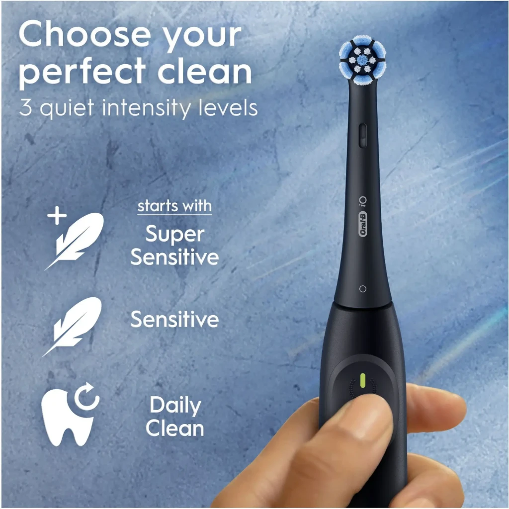 Oral-B Cepillo de dientes eléctrico iO 2 Negro - contenido de la caja = 1 mango + 1 cabezal | solo un cabezal de