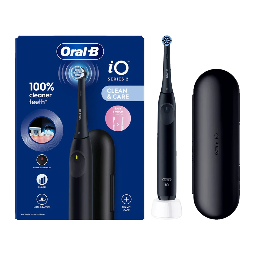 Oral-B Cepillo de dientes eléctrico iO 2 Negro - tipo de cepillo de dientes = Cepillo dental vibratorio | la cabeza