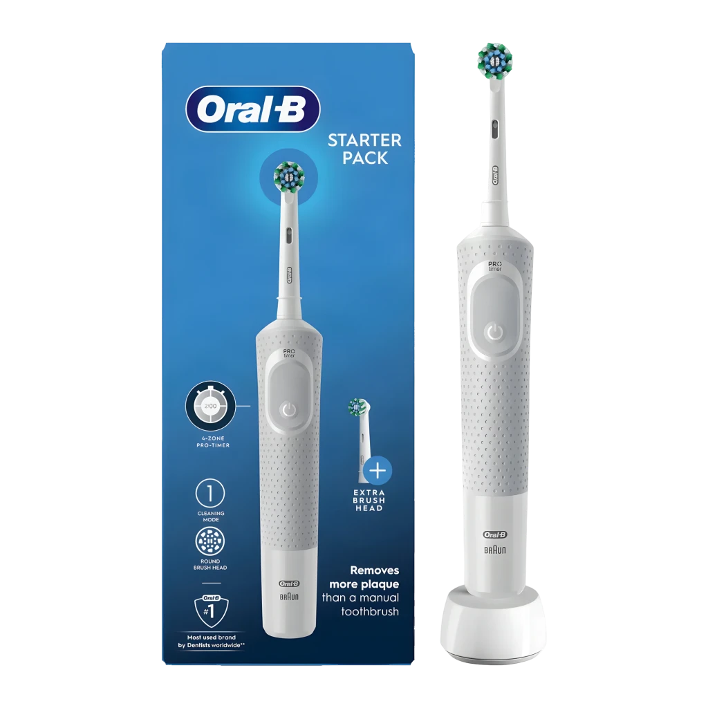 Oral-B Braun Vitality 100 Starter Pack blanco, gris - vista principal