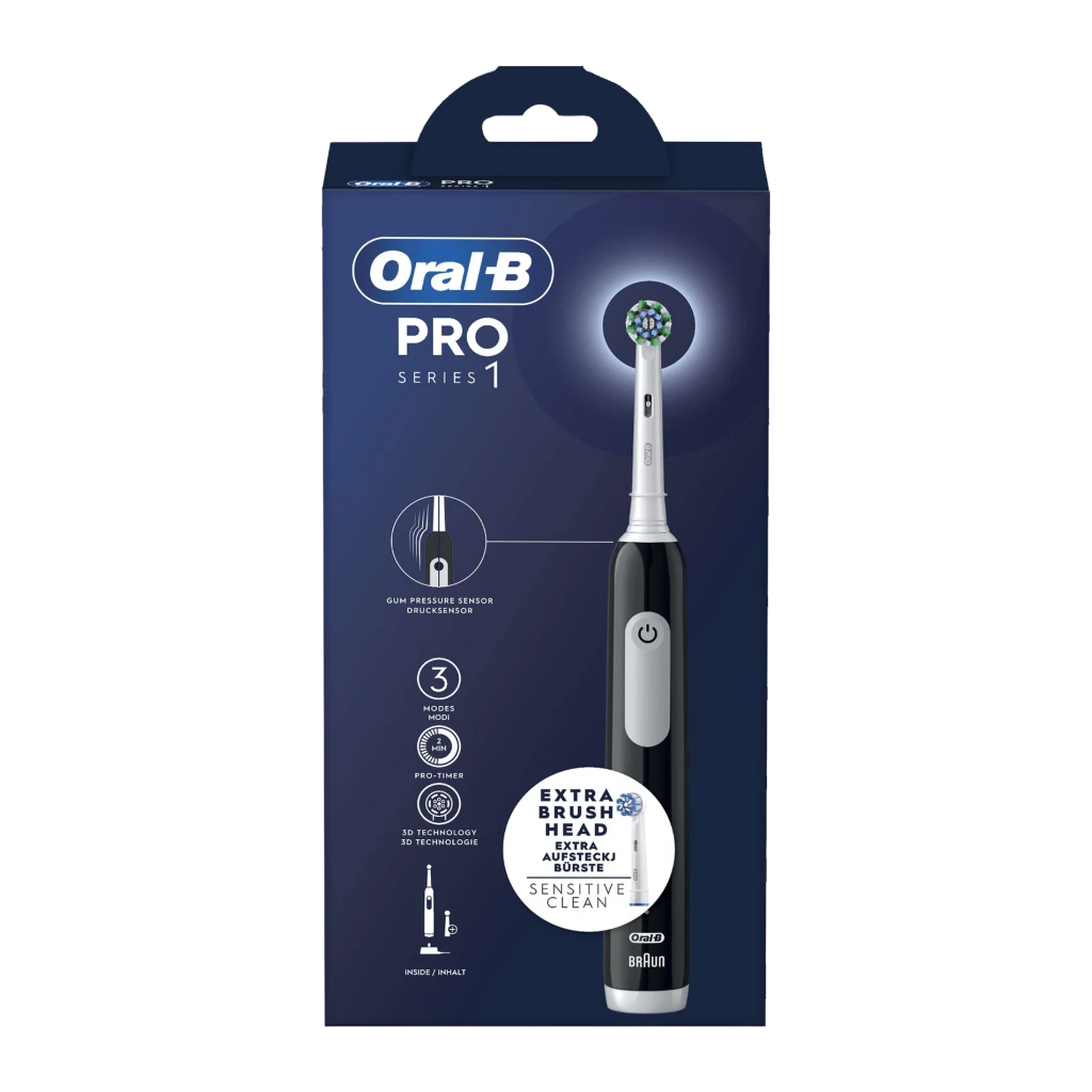 Oral-B Cepillo de dientes eléctrico Pro Series 1 Blanco - tipo de movimiento = Oscilante | el cabezal gira y pulsa, que es el