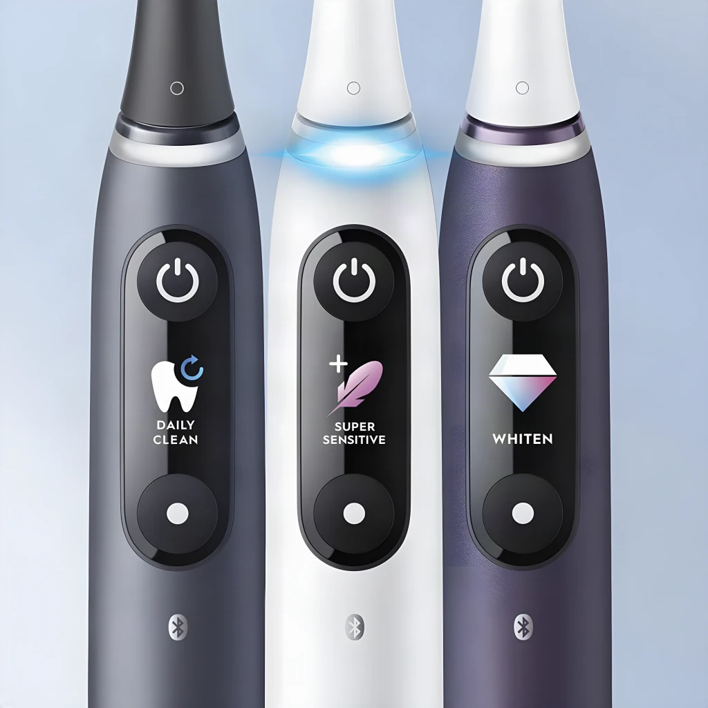 Oral-B Cepillo de dientes eléctrico iO Serie 8 Blanco - conexión Bluetooth + app = Sí | guía el cepillado desde el móvil y