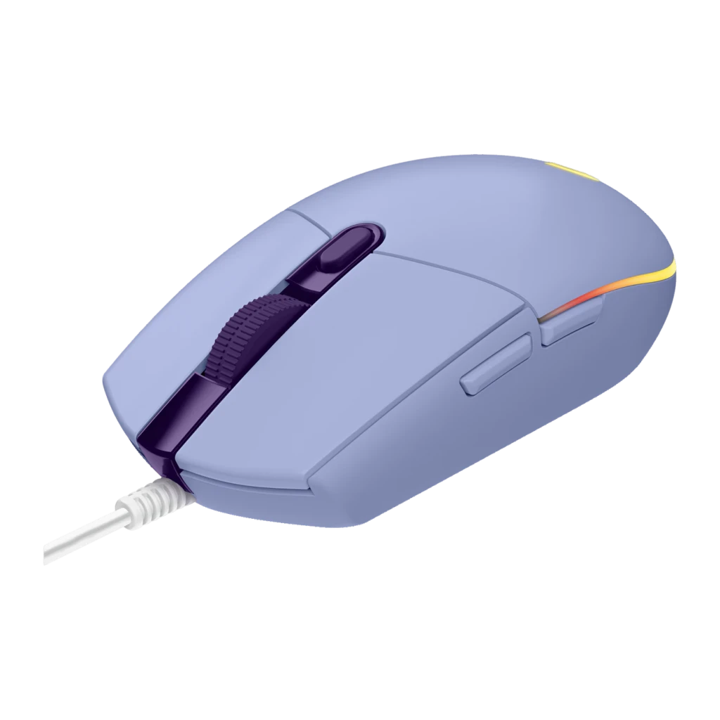 Logitech Ratón G203 Lightsync Lila purpura - resolución de movimiento = 8000 DPI ajustable | puedes bajar la