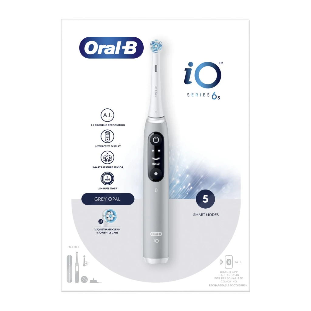 Oral-B Cepillo de dientes eléctrico iO Series 6s Grey Opal gris - vista principal
