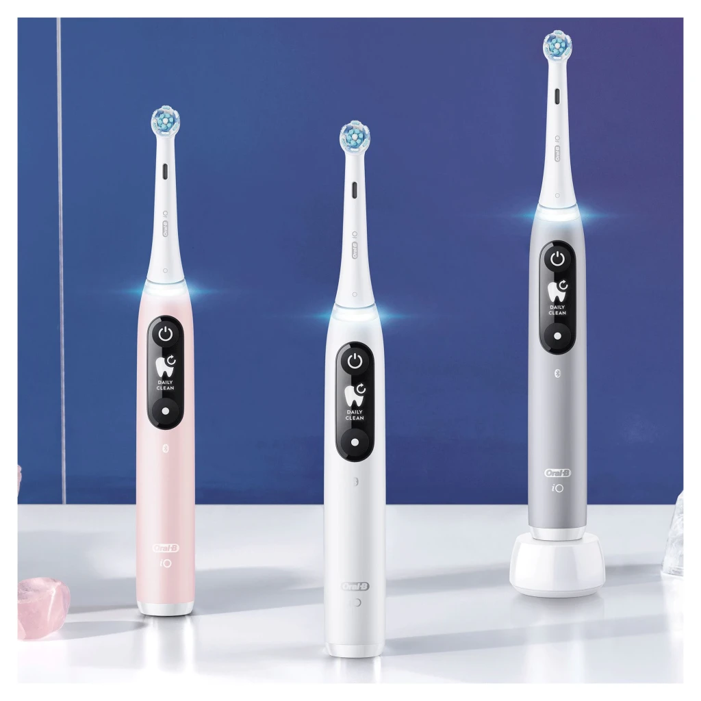 Oral-B Cepillo de dientes eléctrico iO Series 6s Grey Opal gris - contenido de la caja = 1 mango, 2 cabezales de recambio