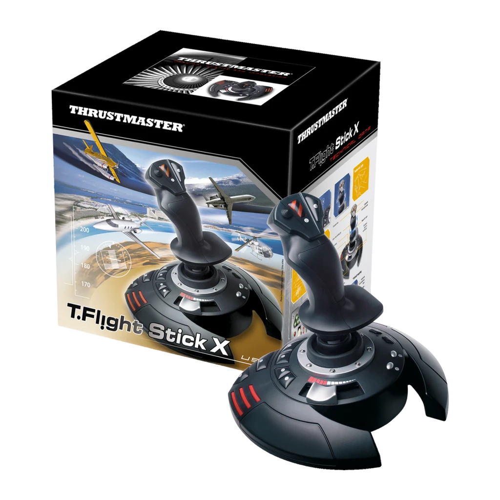 Thrustmaster Joystick T-Flight Stick X negro, rojo, plata - vista principal