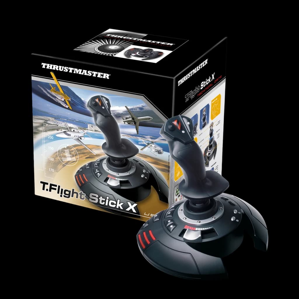 Thrustmaster Joystick T-Flight Stick X negro, rojo, plata - vista principal