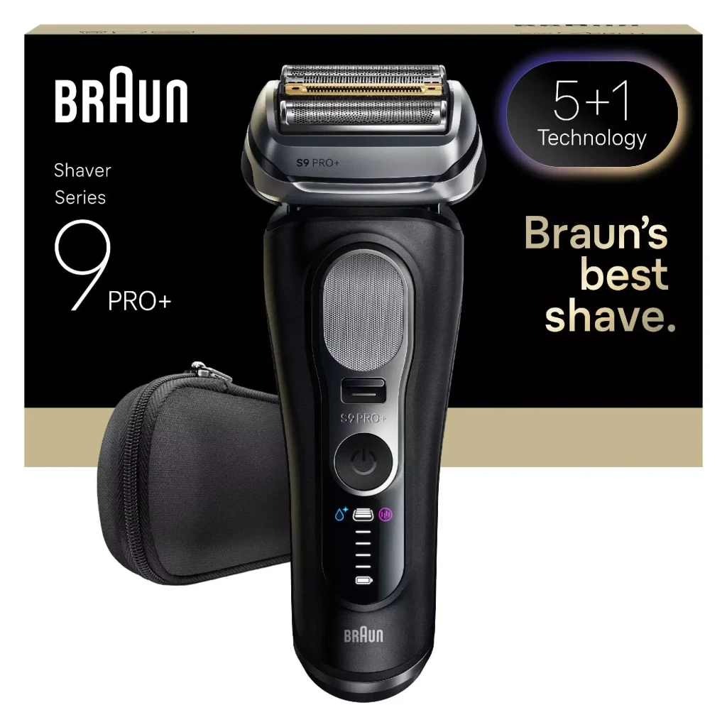 Braun Afeitadora Series 9 Pro+ 9600s Negro - autonomía = 60 min, carga completa en 1 h, carga rápida de 5 min | 60