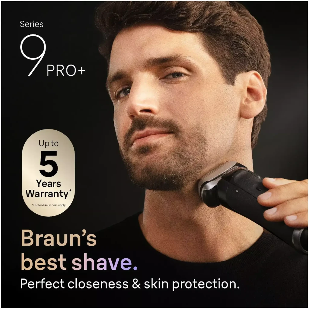 Braun Afeitadora Series 9 Pro+ 9600s Negro - peso = 207 g, dimensiones 168 × 66 × 44 mm | peso y tamaño dentro de