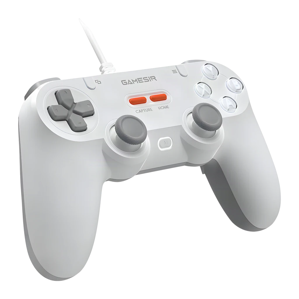 GameSir Mando T3 Lite Blanco - peso = 230 g | peso contenido para un mando de tamaño estándar, cómodo