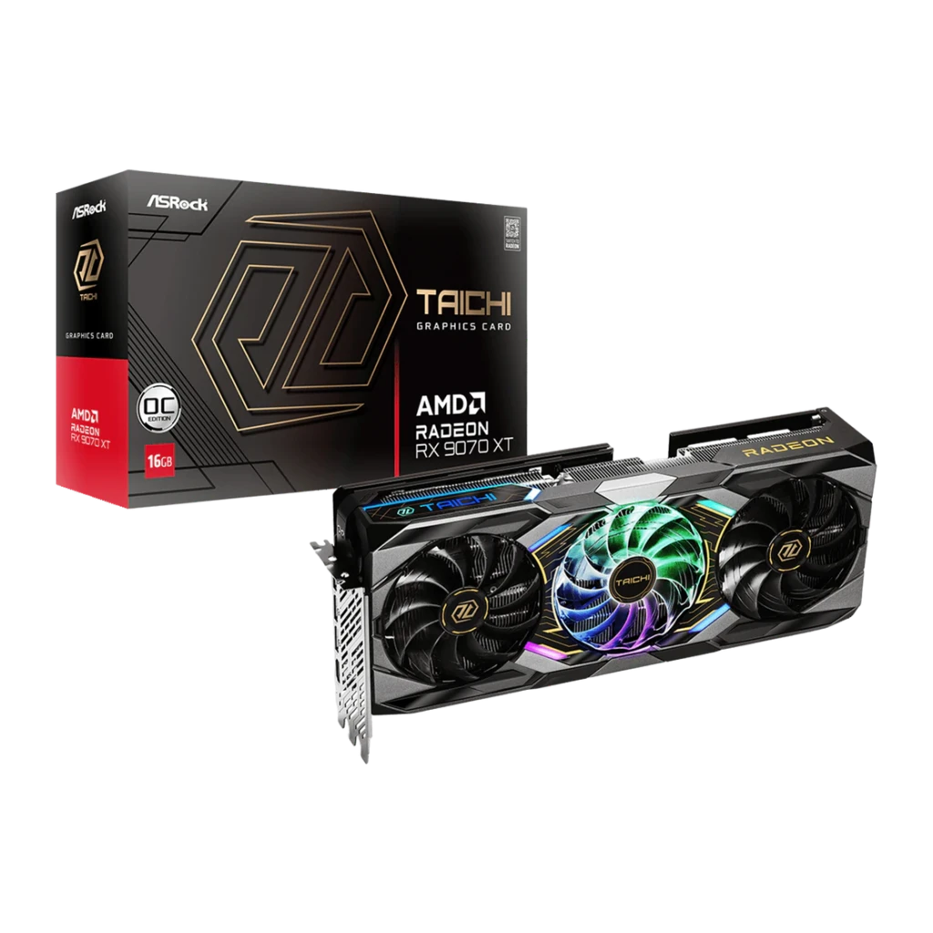 ASRock Tarjeta Gráfica Radeon RX 9070 XT Taichi OC 16 GB negro - vista principal