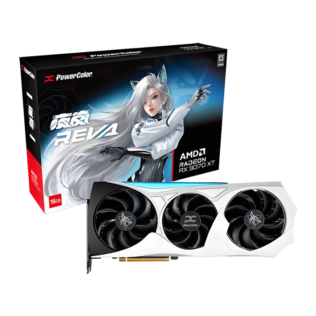 PowerColor Tarjeta Gráfica Radeon RX 9070 XT Hellhound REVA 16 GB negro - vista principal