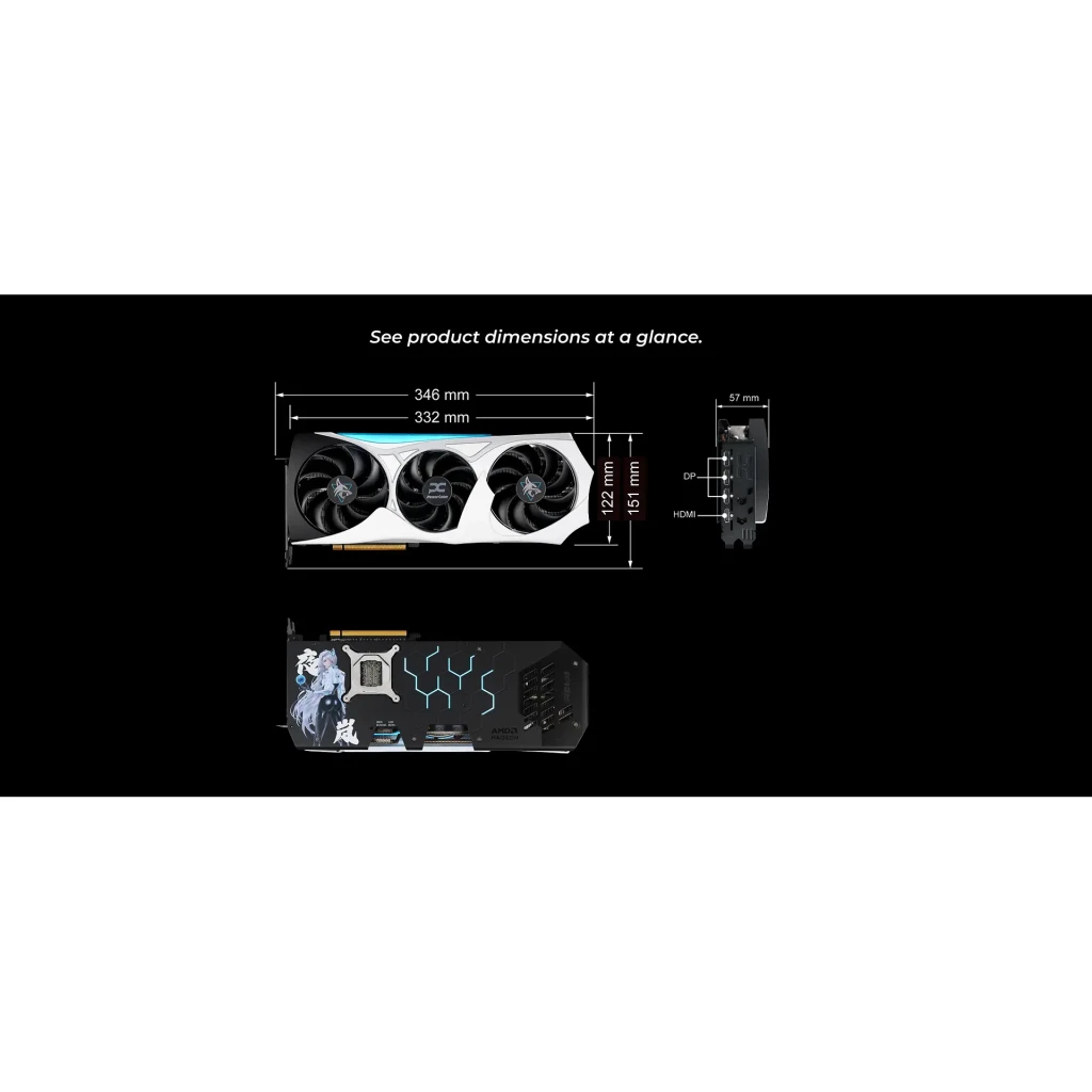 PowerColor Tarjeta Gráfica Radeon RX 9070 XT Hellhound REVA 16 GB negro - detalle 3