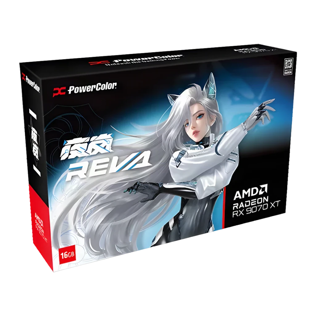 PowerColor Tarjeta Gráfica Radeon RX 9070 XT Hellhound REVA 16 GB negro - gPU / Procesador gráfico = AMD Radeon RX 9070 XT |
