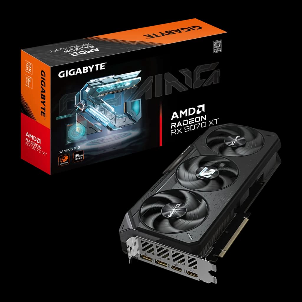 Gigabyte Tarjeta gráfica Radeon RX 9070 XT Gaming 16 GB GDDR6 negro - vista principal