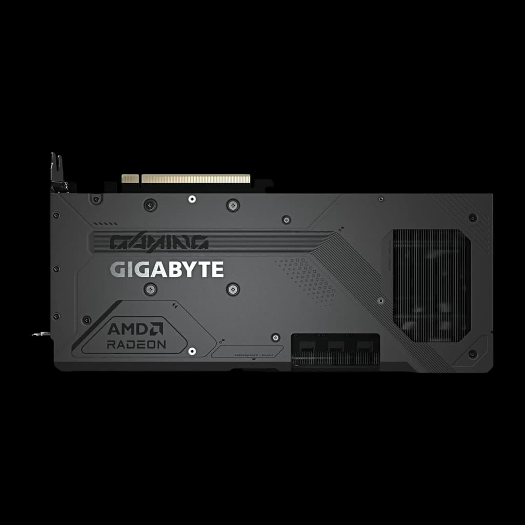Gigabyte Tarjeta gráfica Radeon RX 9070 XT Gaming 16 GB GDDR6 negro - dimensiones y ocupación en caja = 288 mm de largo, 2,7