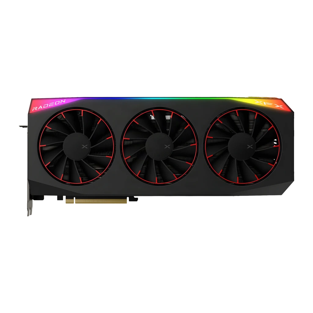 XFX Tarjeta Gráfica Radeon RX 9070 XT Mercury Magnetic Air RGB 16gb preto - vista principal