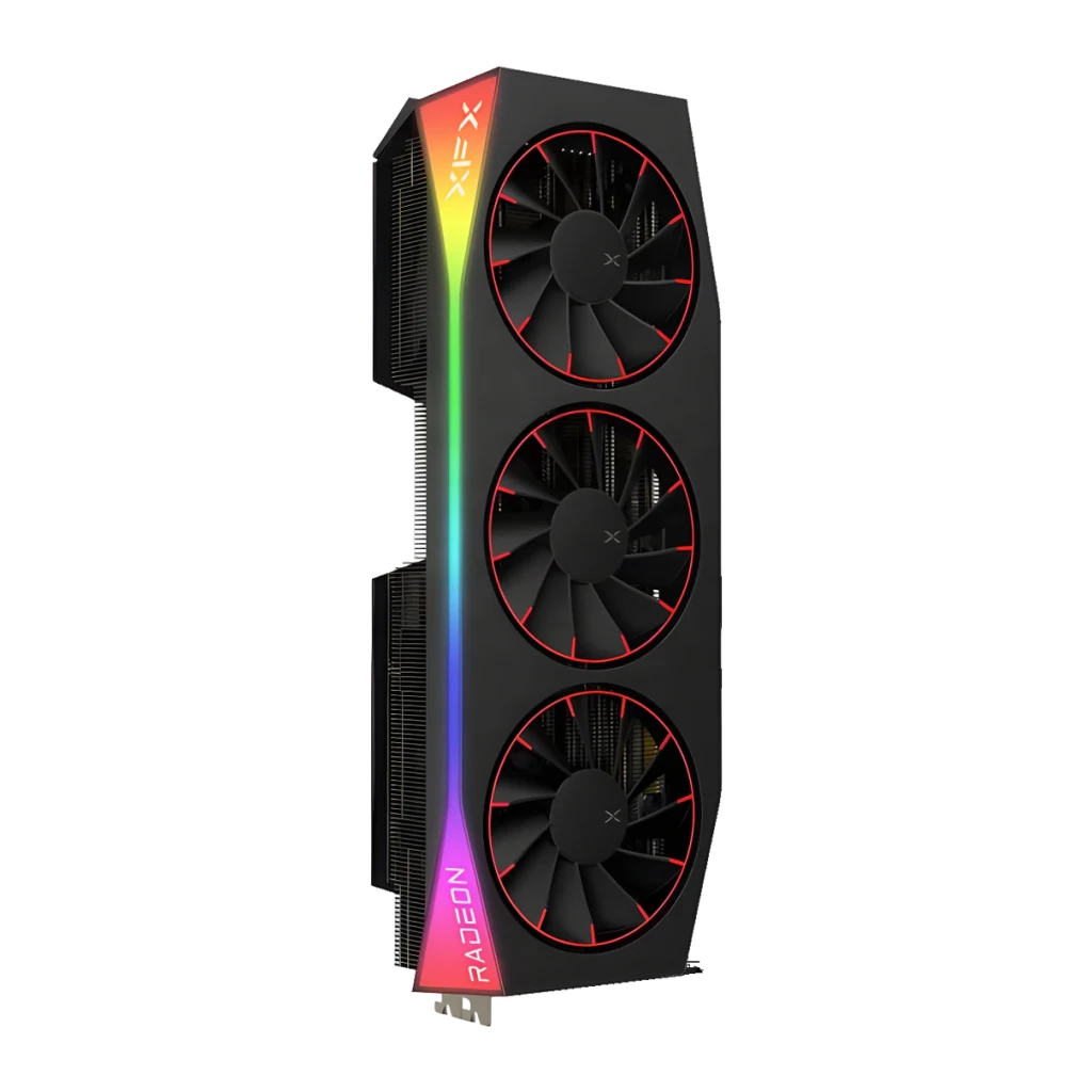 XFX Tarjeta Gráfica Radeon RX 9070 XT Mercury Magnetic Air RGB 16gb preto - detalhe
