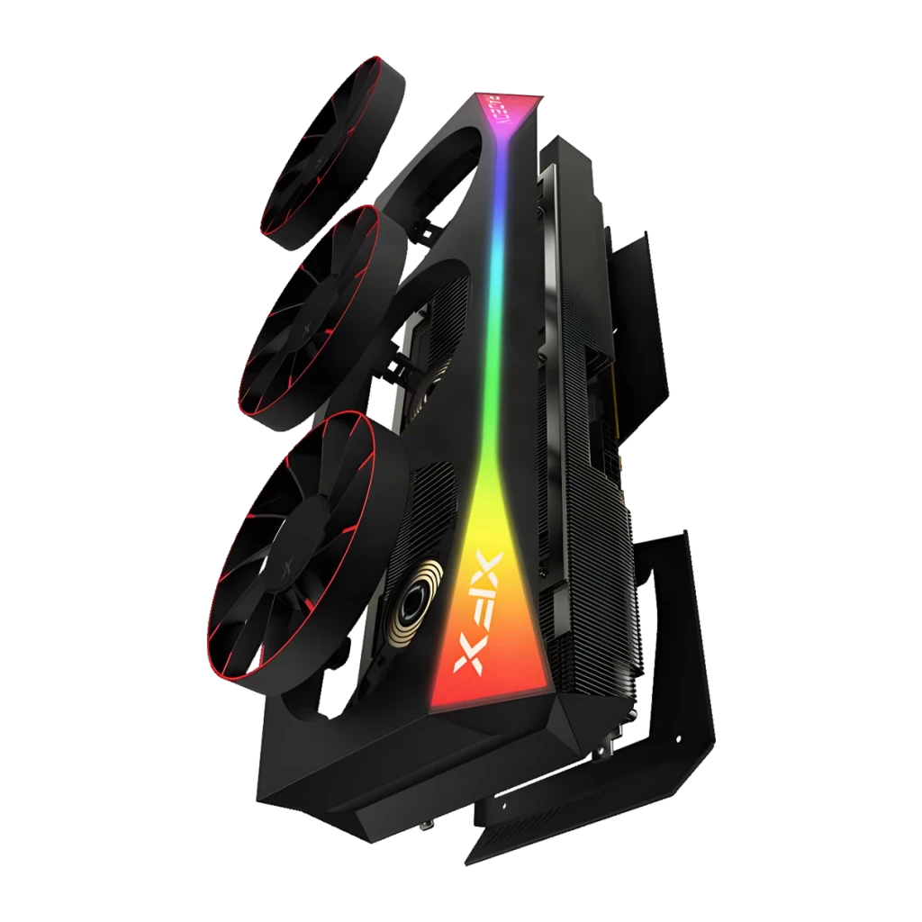 XFX Tarjeta Gráfica Radeon RX 9070 XT Mercury Magnetic Air RGB 16gb preto - detalhe 3