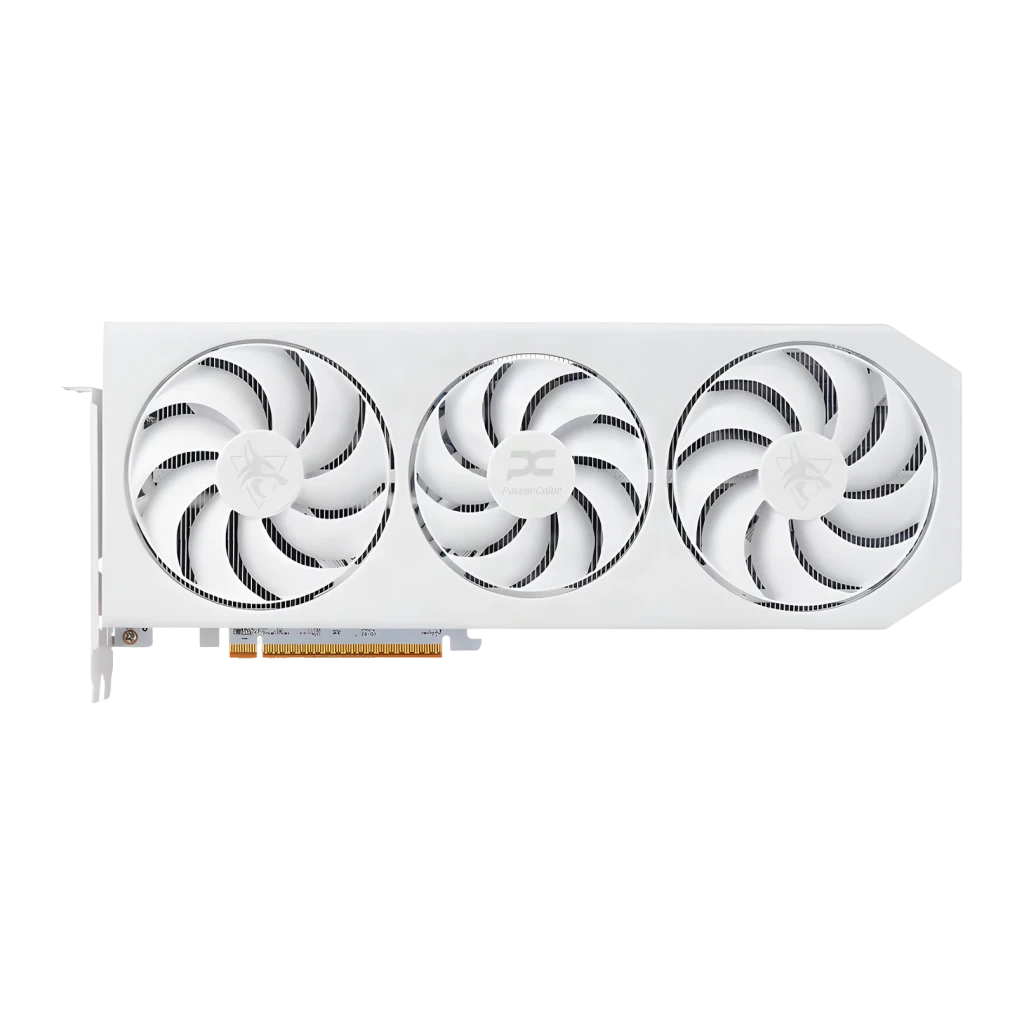 PowerColor Tarjeta Gráfica Radeon RX 9070 XT Hellhound Spectral White OC 16 GB - detalhe