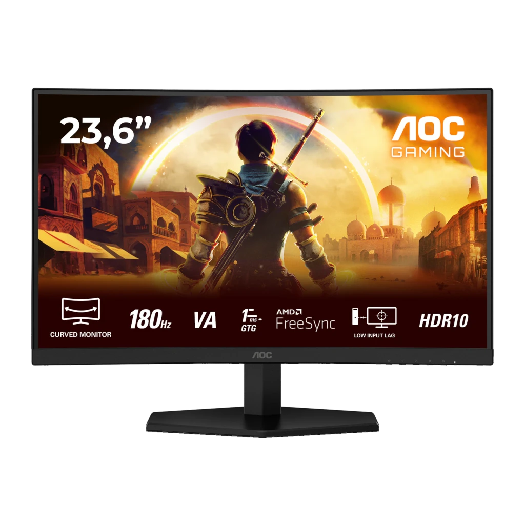 AOC 24G15N2 23.8 noir y rouge - vue principale