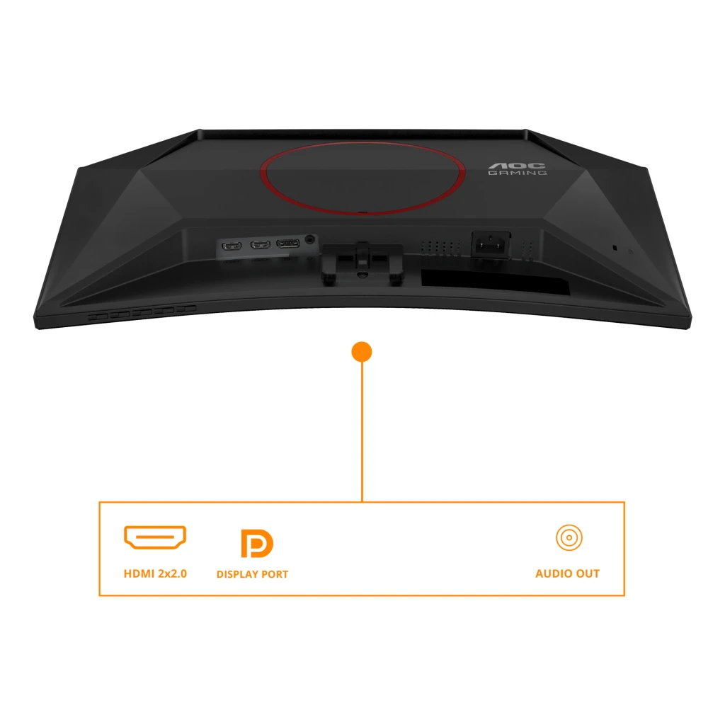 AOC 24G15N2 23.8 noir y rouge - détail 10