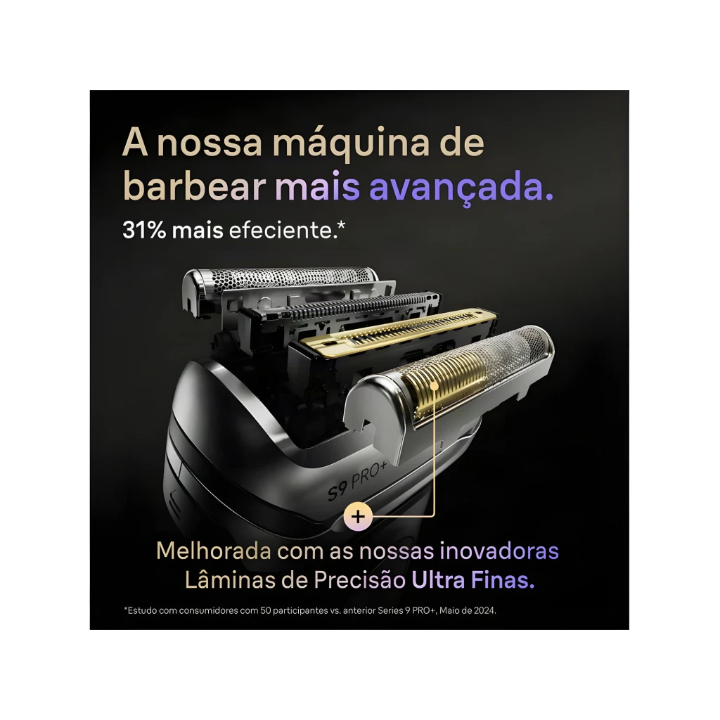 Braun Afeitadora Series 9 Pro+ 9675cc Wet&Dry con PowerCase y centro de limpieza gris, plata - detalle
