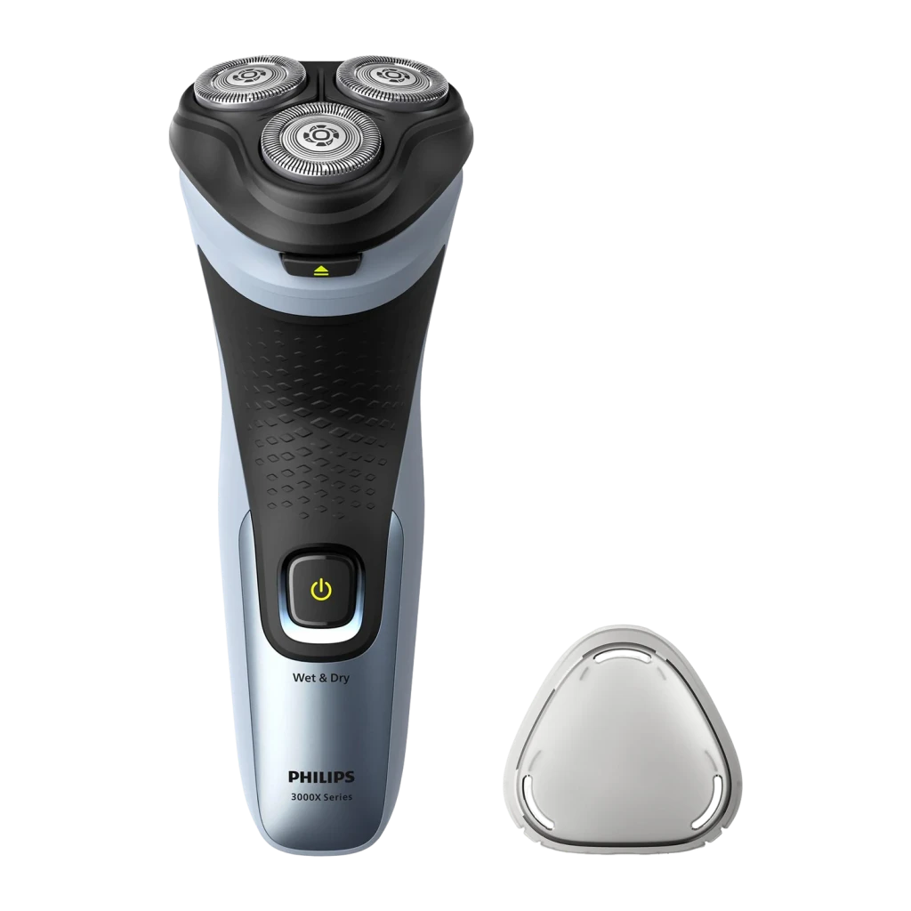 Philips Afeitadora Shaver Series 3000X X3063/00 Negro/Azul - uso en mojado y seco = Sí, lavable | se puede usar en la ducha o