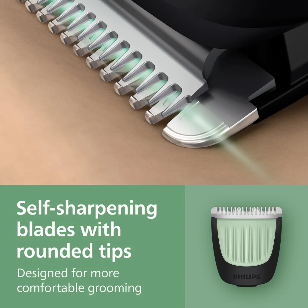Philips Recortadora All-in-One Trimmer Series 3000 MG3945/15 negro - cuchillas autoafilables de acero | no requieren