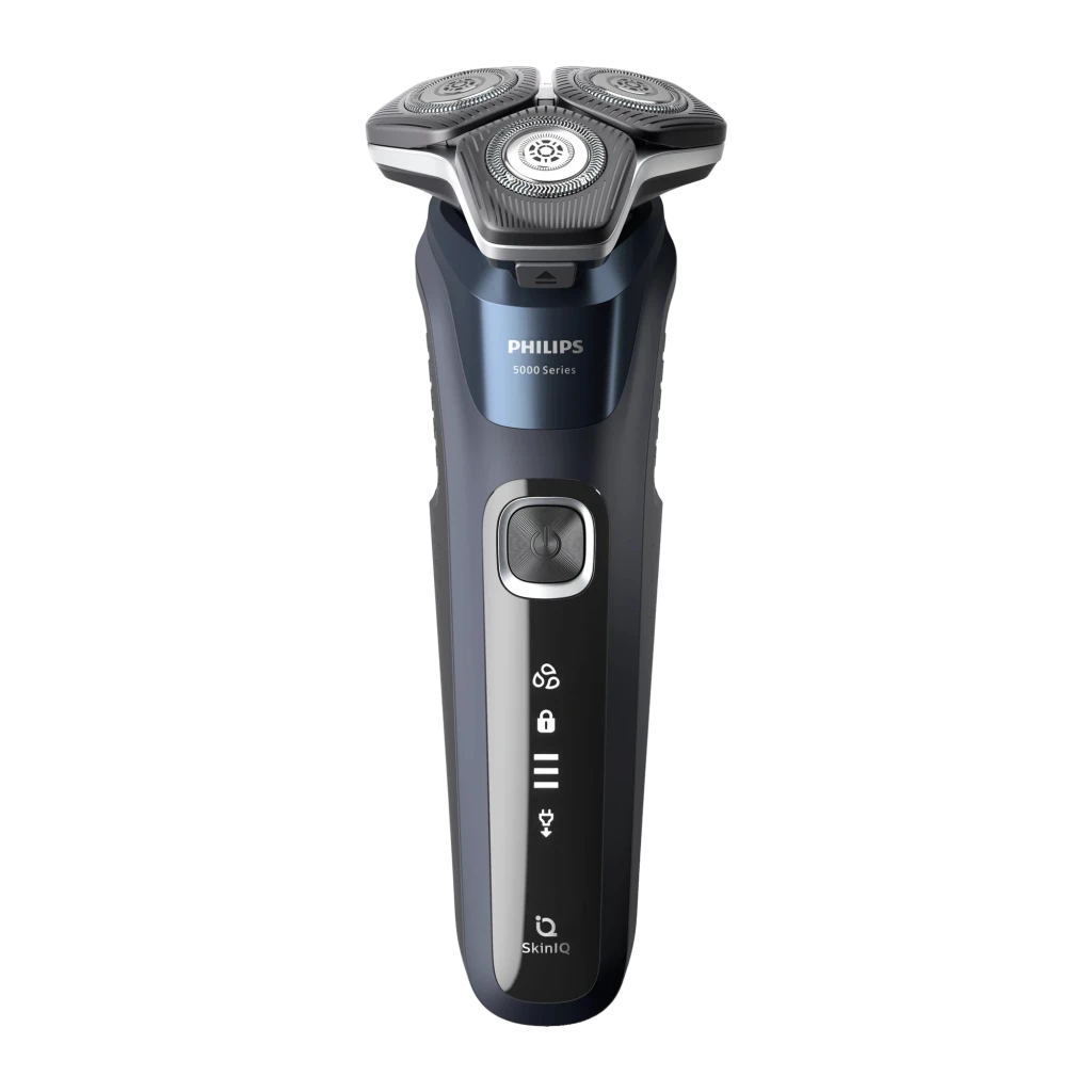 Philips Afeitadora Shaver Series 5000 S5885/35 azul - sistema de afeitado = Rotación (3 cabezas flexibles 360°) | las
