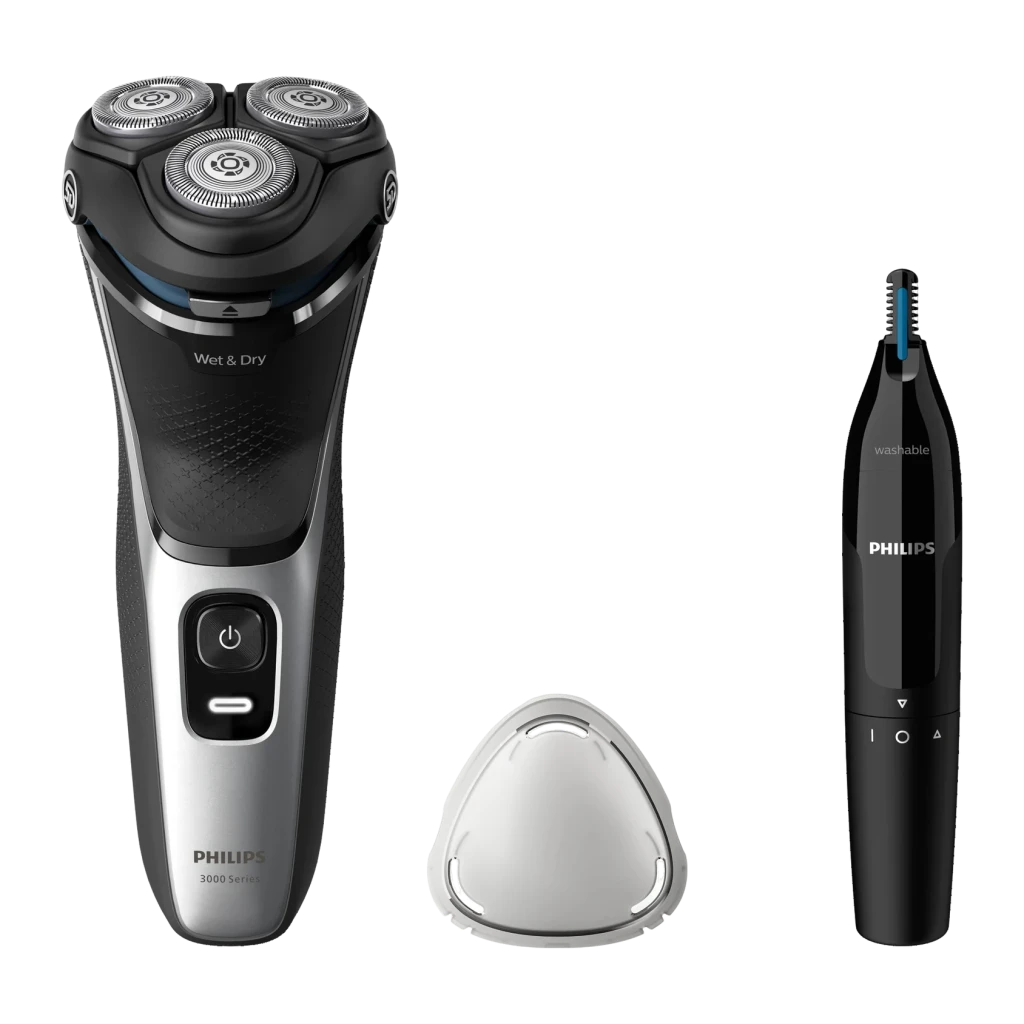 Philips Afeitadora eléctrica Shaver Series 3000 S3143/02 negro, plata - uso en mojado y seco = Sí, lavable bajo el grifo | se