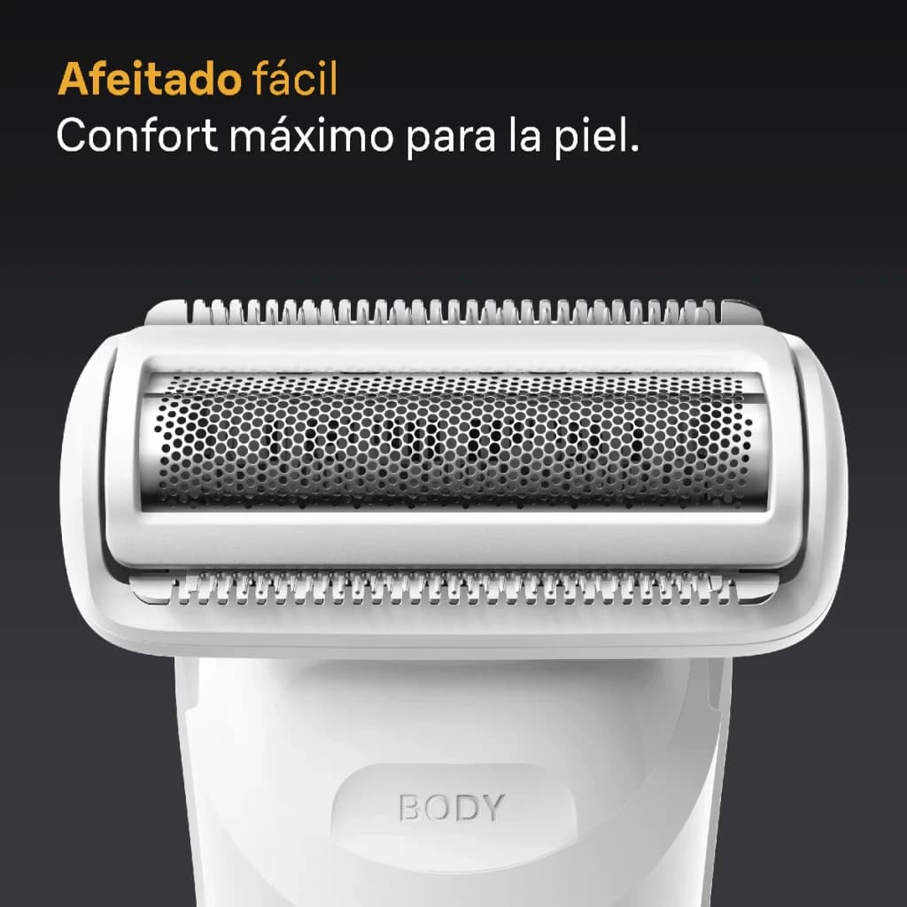 Braun Recortadora wet dry gris inalambrica bateria li ion 100min accesorios x6 ipx7 - detalle