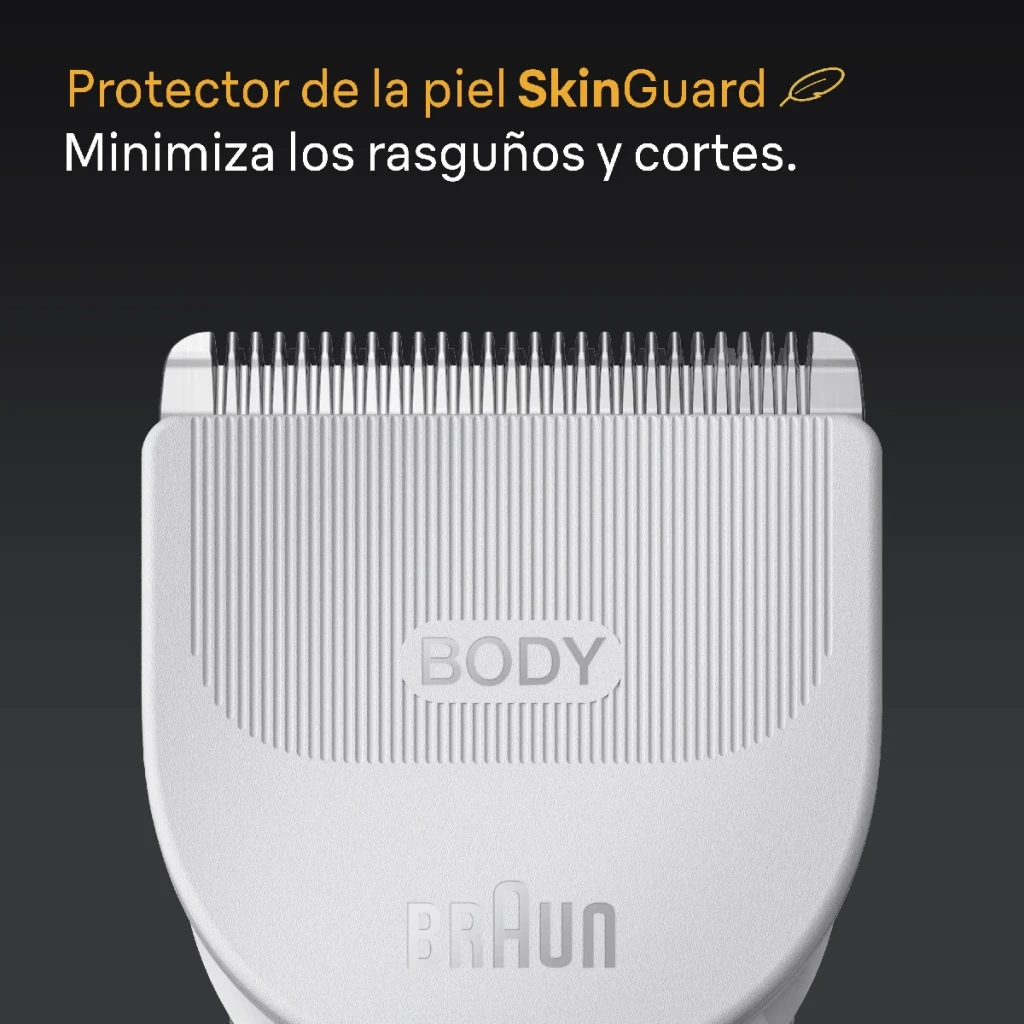 Braun Recortadora wet dry gris inalambrica bateria li ion 100min accesorios x6 ipx7 - detalle 2