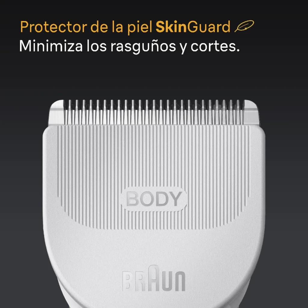 Braun Recortadora wet dry gris inalambrica bateria li ion 100min accesorios x6 ipx7 - detalle 2