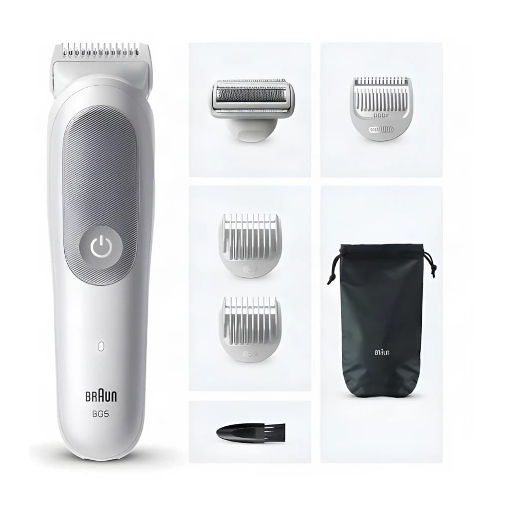 Braun Recortadora wet dry gris inalambrica bateria li ion 100min accesorios x6 ipx7 - autonomía = 100 min con carga rápida de