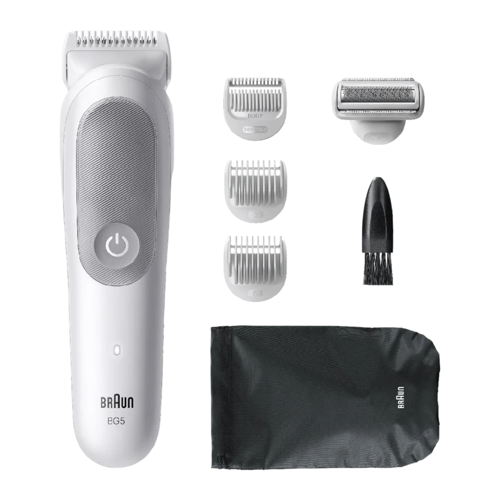Braun Recortadora wet dry gris inalambrica bateria li ion 100min accesorios x6 ipx7 - uso = Mojado y seco (Wet & Dry) +