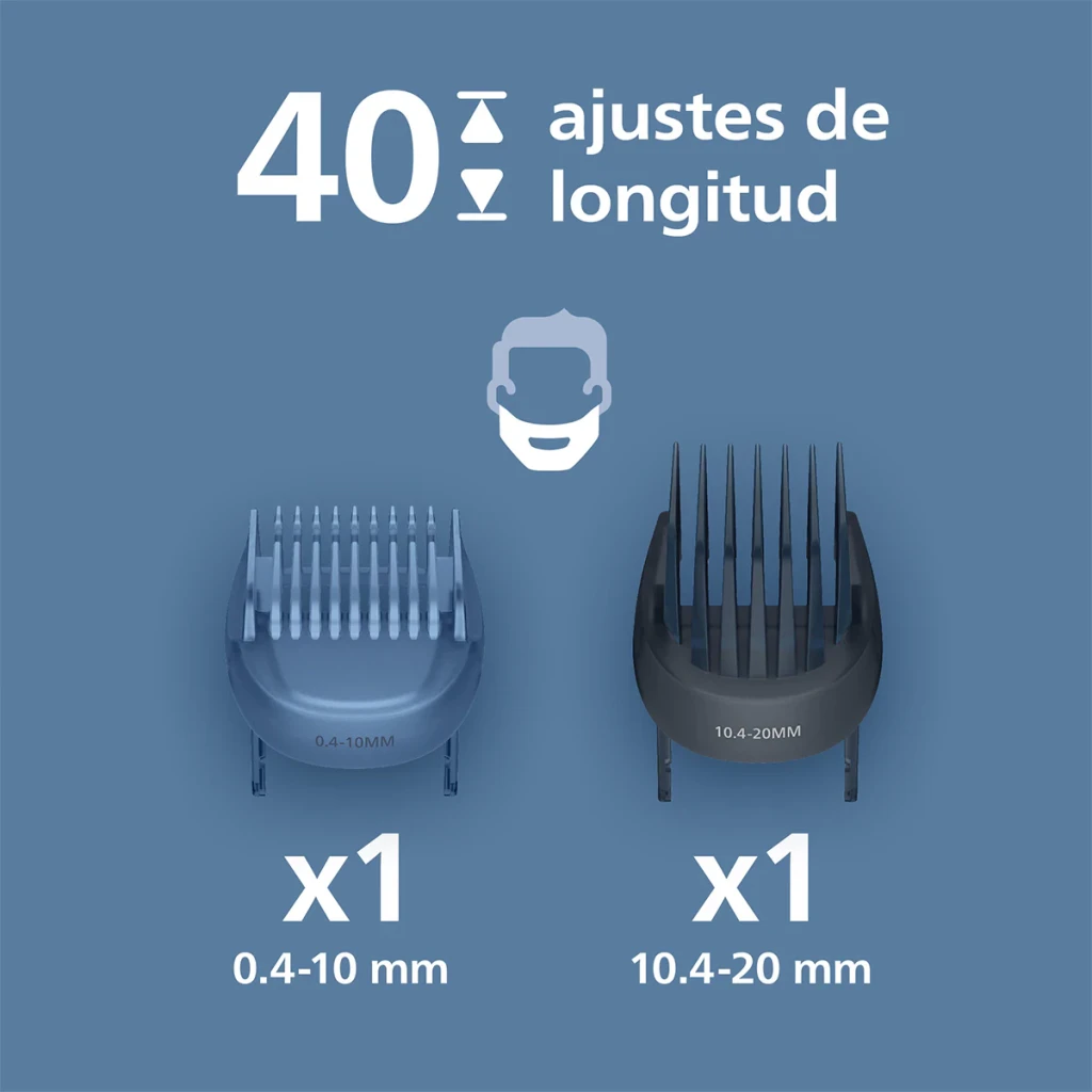 Philips Recortadora de barba Beard Trimmer Series 5000 BT5780/15 negro - carga por USB + estación base incluida | se puede