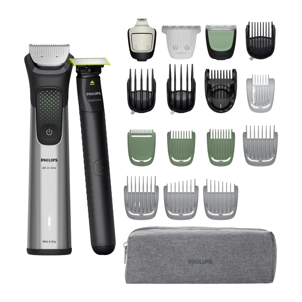 Philips Cortapelos multifunción All-in-One Trimmer Series 9000 MG9557/15 plata - vista principal