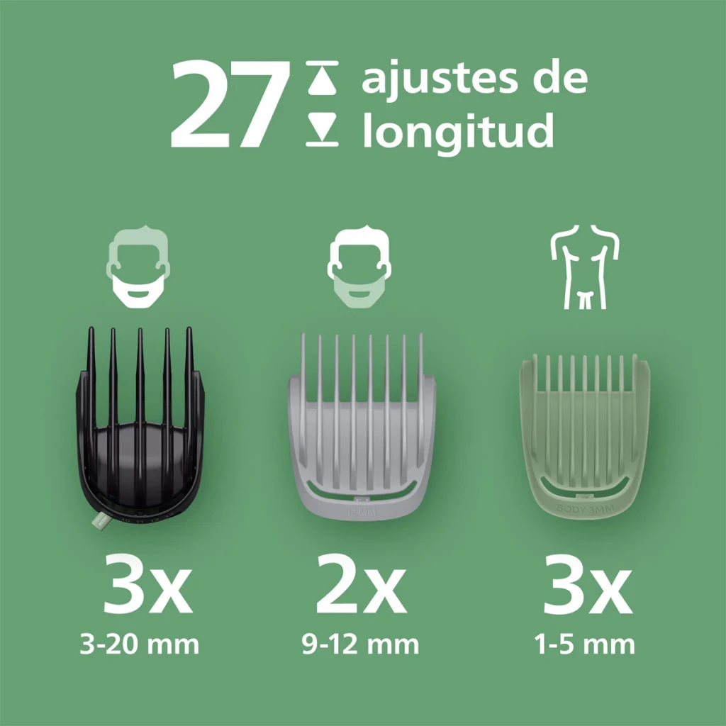 Philips Cortapelos multifunción All-in-One Trimmer Series 9000 MG9557/15 plata - detalle