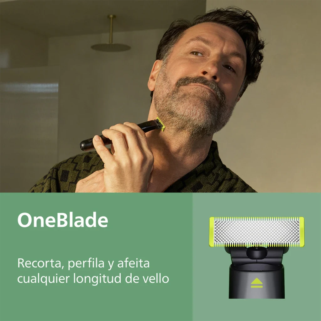 Philips Cortapelos multifunción All-in-One Trimmer Series 9000 MG9557/15 plata - cuchillas autoafilables de acero + sin
